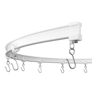 lot 1236 image: KXLife Flexible Ceiling Curtain Track, Ceiling Track for Curtains, Curtain Track Ceiling Mount, Curtain Rail, Ceiling Curtain Rod, Sliding Curtain Track System (8 ft) - Retail $17