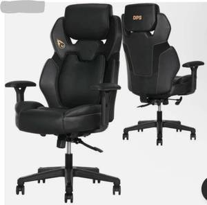 lot 1109 image: DPS Centurion Swivel Gaming Chair-All black- Pre-assembled- Retail $149