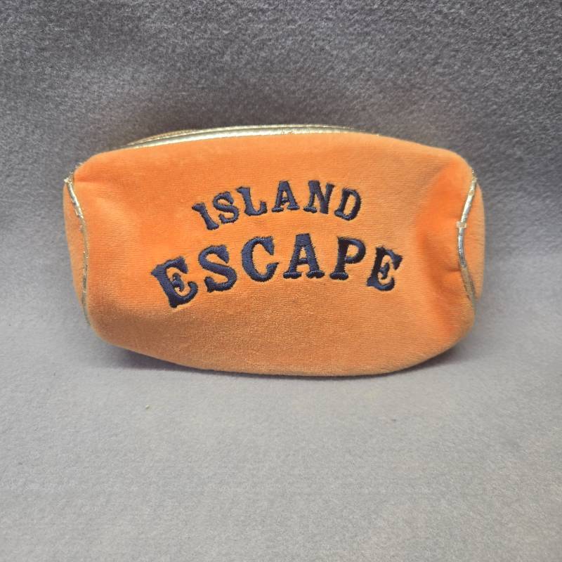 lot 279 image: Island Escape Orange Velvet Cosmetic Bag