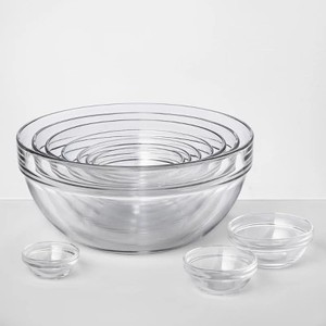lot 3704 image: 10pc Glass Mixing Bowls - Made By Design