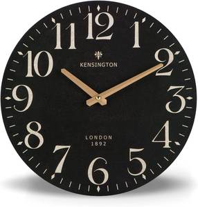lot 3749 image: NIKKY HOME Black Wall Clock 12-Inch Quartz Battery Operated