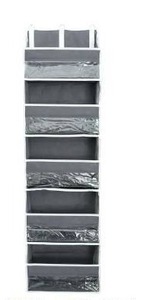 lot 10564 image: Over the Door Hanging Organizer, Gray