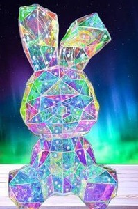 lot 10570 image: Prismatic Irredescent Light Up Bunny