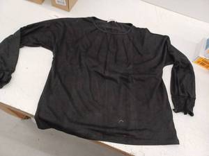 lot 10608 image: Shine Up Black Long Sleeve Pleated Blouse Size Medium
