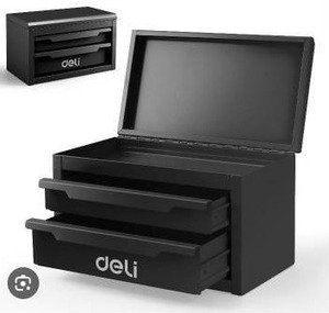 lot 10626 image: Deli Black Multi-Drawer Tool Storage Box