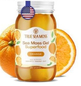 lot 10635 image: TrueSeaMoss Sea Moss Gel, 16 fl oz, Orange