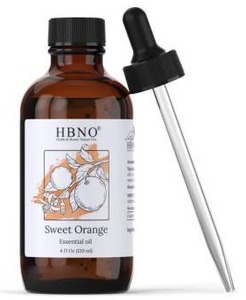 lot 10645 image: HBNO Sweet Orange Essential Oil with Dropper, Lot of 2