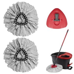 lot 10652 image: VACUSHOP Microfiber Cloth Mop Replacement Compatible with O-Cedar EasyWring Spin Mop Microfiber, set of 2