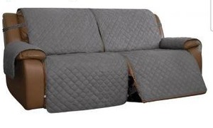 lot 10666 image: Easy-Going Oversized Loveseat Recliner Cover, Gray