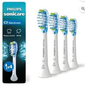 lot 10684 image: Phillips Sonicare C3 Plaque Control Replacement Toothbrush Heads, 4 Count