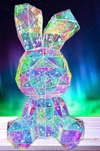 lot 10703 image: Prismatic Irredescent Light Up Bunny