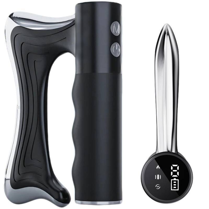 lot 6655 image: CXGTCI Electric Muscle Scraper Tool with Vibration,Massage&amp Heat, Portable Gua Sha Massager for Full Body Muscle Recovery, Relaxation, and Pain Relief (Black)