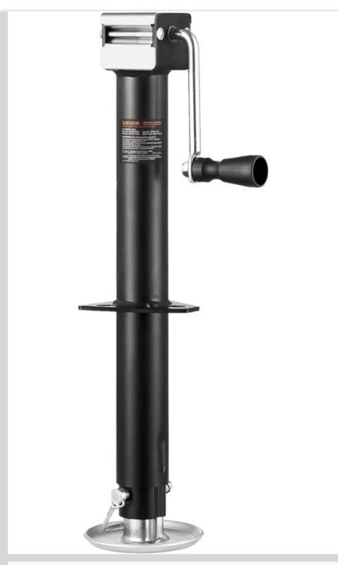 lot 1906 image: 5000 lbs A-Frame Trailer Jack, 15 Vertical Travel, Adjustable Drop Leg