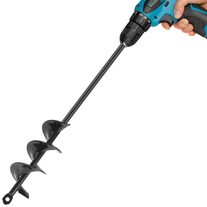 lot 3368 image: Auger Drill Bit for Planting 2 x 14.5 Inch, Garden Drill Bit for 38 Hex Drive, Earth Post Hole Digger Bulb Planter Plant Flower Planting Auger for Drill Rapid Bedding Digging