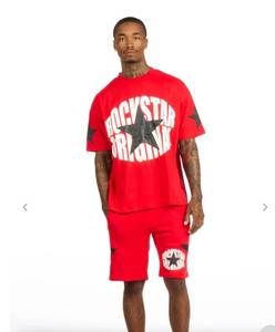 lot 7108 image: rockstar lvellsse red short set Medium