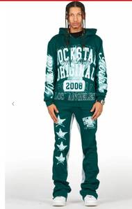 lot 7109 image: greil dark green hoodiebaggy track pant set Medium