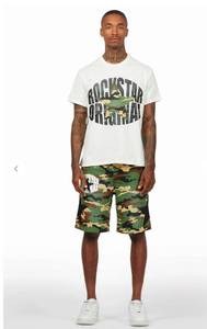 lot 7121 image: sarge whitecamo t-shirtshort set Medium