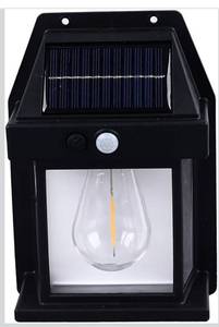 lot 7130 image: 2 Pack Solar Wall Lights outdoor, Wireless Solar Outdoor Lights Wall Tungsten Lights with 3 Modes & Motion Sensor Solar Powered Porch Lights for Yard, Patio, Driveway, Garden, Fence Security Lamp