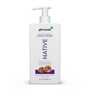lot 7141 image: Native Moisturizing Girl Scouts Coconut Caramel Conditioner 16.5 fl oz 3 Pack