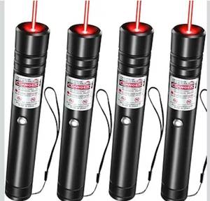 lot 7144 image: 4 Pack Rechargeable Red Laser Pointer High Power Red Beam Laser Light Long Distance Range For TVLEDLCD Screens Tactical Flashlights Presentation OfficeOutdoorsAstronomicConstruction 001