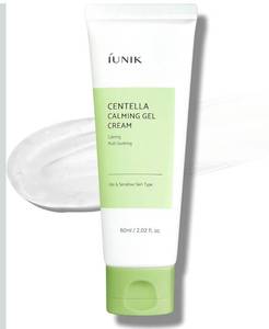 lot 7145 image: IUNIK Centella Calming Gel Cream Centella &amp Tea Tree Non-Comedogenic Lightweight Gel Moisturizer for Soothing &amp Blemish Care, Korean Skincare for Oily, Sensitive &amp Acne-Prone Skin, 60ml  2.02 fl oz