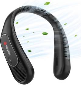 lot 7181 image: Hotsales Neck Fan, Hands Free Bladeless Neck Fans Portable Rechargeable, 6000 mAh Battery Operated Wearable Personal Fan, Cooling Neck Fan, 3 Speeds, USB Fan Gifts for Men, Women, Travel, Outdoor
