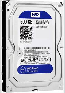 lot 7183 image: WD Blue 500GB Desktop Hard Disk Drive - 7200 RPM Class SATA 6Gbs 32MB Cache 3.5 Inch - WD5000AZLX