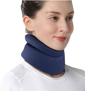 lot 7185 image: VELPEAU Neck Brace for Neck Pain and Support - Soft Cervical Collar for Sleeping in Bed, Snoozing, Sleeping Upright, Anti-Snoring, Sleep Apnea for Women &amp Men (Blue, Comfort Version, Medium 11.5-14 x 3