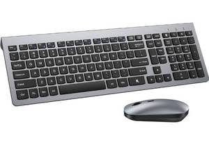 lot 7227 image: Wireless Keyboard and Mouse Combo - Ultra-Slim Design Full Size Quiet Keyboard with 3 DPI Adjustable Wireless Mouse,Sleep Mode,2.4G Cordless Thin Keyboard Mouse Set for Windows,Mac,Laptop