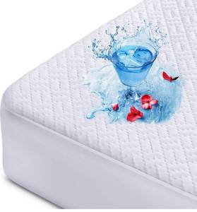 lot 7234 image: Hanherry 100% Waterproof Mattress Protector Twin XL Size, Mattress Cover 3D Air Fabric Cooling Mattress Pad Cover Smooth Soft Breathable Noiseless, 8-21 Deep Pocket