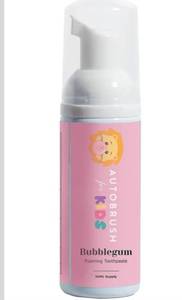 lot 7252 image: Autobrush Fluoride-Free Foaming Toothpaste for Kids, Bubblegum Flavor, Whitening & Deep Cleaning, Travel Friendly, Anti-Cavity (Pack of 1)