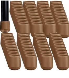 lot 7293 image: Jetec 72 Pieces 78 Inch Folding Chair Leg Caps Heavy Duty Plastic Chair End Caps Non Marring Furniture Glides Round Hardwood Floor Protectors