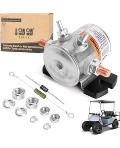 lot 7311 image: 10L0L #70 Series Continuous Duty Solenoid Relay for 36 Volt EZGO Electric Golf Cart, Includes Resistor & Diode, OEM# 27855G01 11761G1 27855G02