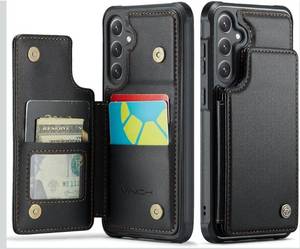 lot 7317 image: Vinich for Samsung Galaxy S25 Plus Wallet Case with Card Holder, RFID Blocking Credit Slots Kickstand Shockproof Phone Cover Fit for Galaxy S25 Plus 6.7 Black