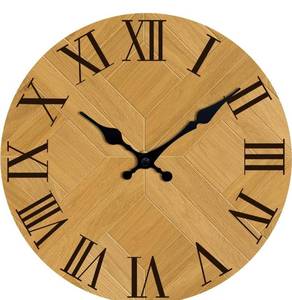 lot 7335 image: Roman Numerals Wall Clock Battery Operated Silent Non-Ticking Round Classic Vintage Retro Wall Clock Decorative for Living Room Kitchen Home Office 8 Inch (Brown,Black)