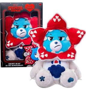 lot 7343 image: Care Bears Stranger Things Grumpy Bear as The Demogorgon Plush Toy, Collectible Character Crossover