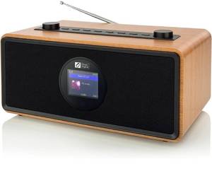 Ocean Digital WR-860 FM Wi-Fi Internet Radio with Stereo Speakers, Alarm Clock, Sleep Timer, Line Out, Aux in, Stress Relief, Relaxation and Sleep Aid, 2.4\" Color Display Retail:$150