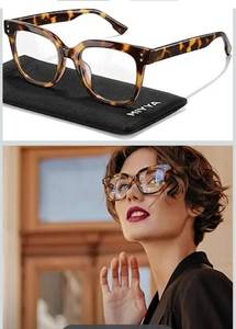 lot 7377 image: miyya Blue Light Glasses for Women &amp Men Oversized UV &amp Blue Light Blocker Chunky Frames, Stylish Eyewear Accessories