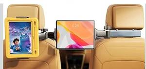 lot 7379 image: LISEN for iPad Holder Car Road Trip Travel Essentials Activities for Toddler Kids Gifts, Car Accessories for Women Interior Men Truck 3in1 Tablet Holder Back Seat Car Camping Headrest Organizer