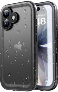 lot 7383 image: SPORTLINK for iPhone 17 Case - IP68 Waterproof Military Protective Full Body Heavy Duty Shockproof 360 Sealed Dustproof with Camera Screen Protector Phone Cover for iPhone 17 6.3 Black