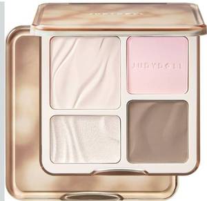 lot 7393 image: JUDYDOLL Highlight & Contour Palette, All-in-One Matte Highlighter Contour Compact, Natural Brightening Finish for Cool Fair & Olive Skin (New Version 04 Blush Shadow Palette)
