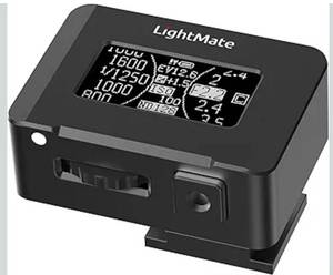 lot 7398 image: LightMate Lite 2R Light Meter, 30°FOV High Precision Ambient Light Digital Exposure Meter, 0.96in Large OLED Screen, Ultra-Compact 1.24oz, Rechargeable 20H Battery Life, for Film Leica Cameras, Black Retail$85