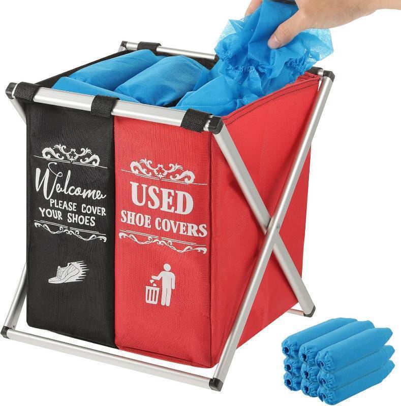 lot 55735 image: Foldable Shoe Cover Box Dispenser with 100pcs