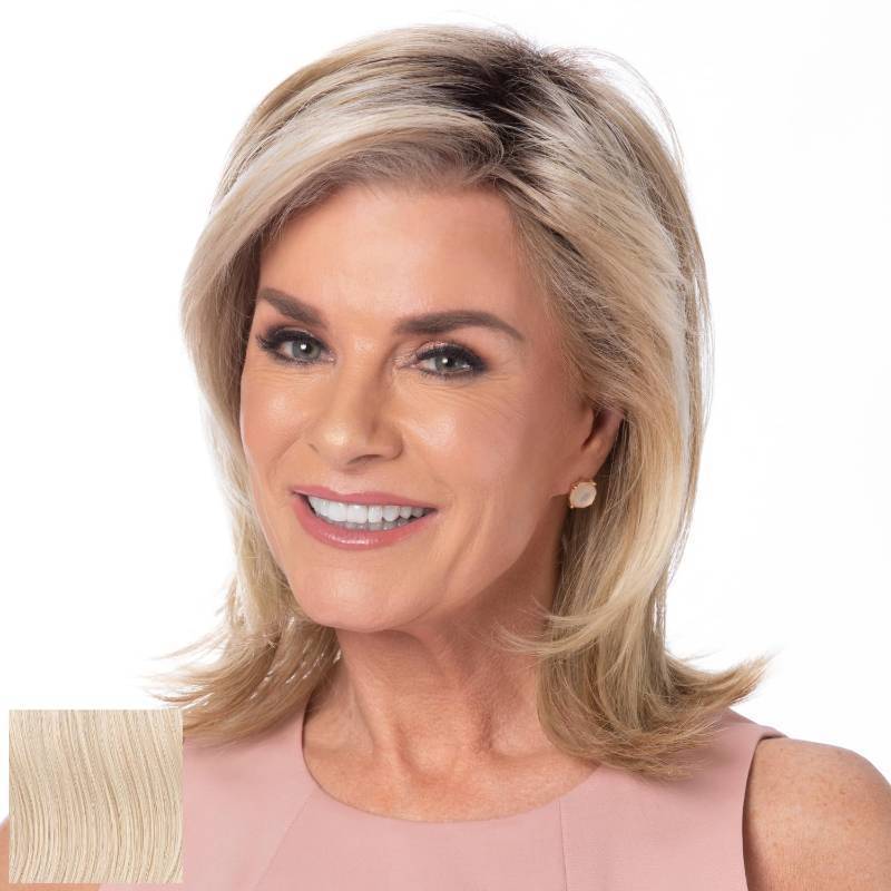 lot 56930 image: Toni Brattin Luminous Wig - Straight Shoulder-Length Cut with Layering & Razor-Cut Styling - Heat-Friendly Fiber Looks & Feels Like Natural Hair - Adjustable & Comfortable (Platinum, Regular)