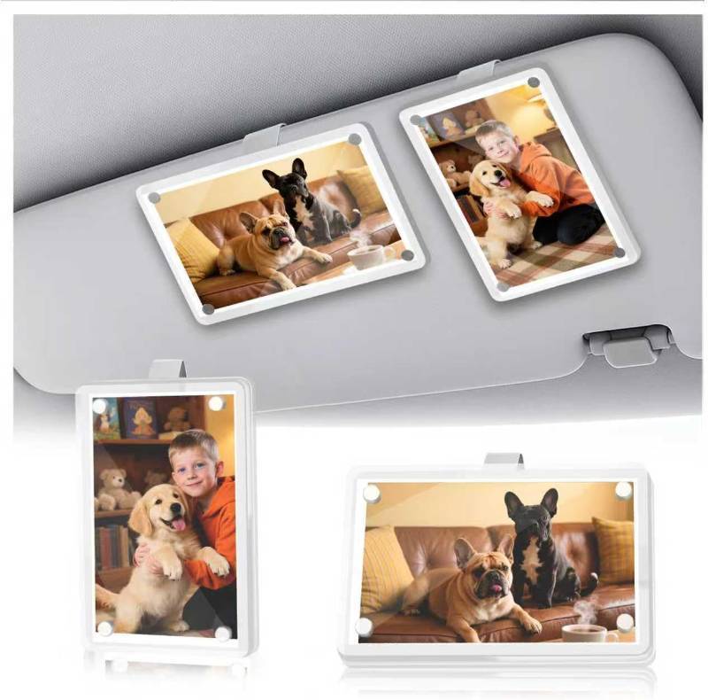 lot 64691 image: carleef 2025 New Car Picture Holder Car Decorations,Magnetic Cars Visor Photo Clip for Showcasing Your Favorite Photos,Personalized Cars Photo Holder