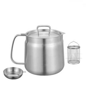 Stove Top Fryer and Oil Strainer Filter Cleaner and Storage 2 Liter . Stainless Steel RETAIL $49.99