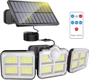 Solar Motion Sensor Security Light - 122 LED 3-Head 27° Wide Angle
