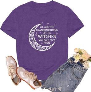 lot 64984 image: Halloween Shirts for Women Dancing Skeleton Tshirts Fall Pumpkin Shirt Halloween Party Tee Tops