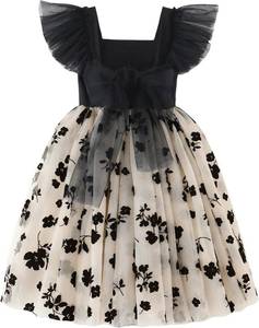 lot 64995 image: Baby Girls Tutu Dress Flutter Sleeve Toddler Sleeveless Princess Tulle Sundress Toddler Girls Vintage Party Dress
