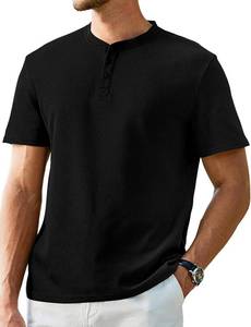 lot 65078 image: JMIERR Mens Henley Shirts Waffle Cotton Crewneck T-Shirt Gym Workout Athletic Shirt Tees with Button